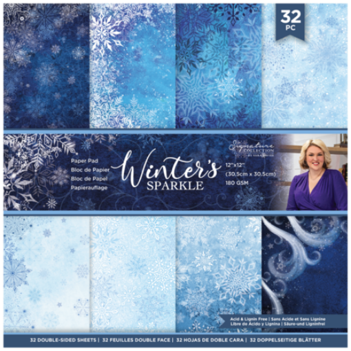Picture of Crafter's Companion Μπλοκ Scrapbooking Διπλής 'Οψης 12"X12"  - Winter's Sparkle 