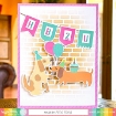 Picture of Waffle Flower Crafts Στένσιλ 5.25"x6.5" – Birthday Puppies