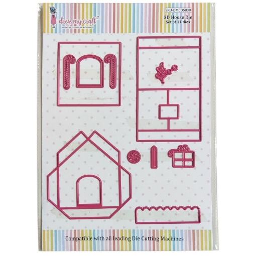 Picture of Dress My Craft Basic Designer Dies Μήτρες Κοπής - 3D House, 11 τεμ.