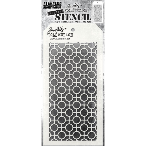 Picture of Stampers Anonymous Tim Holtz Layering Stencil 4"x8.5" | Στένσιλ – Linked Circles 