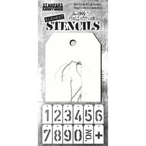 Picture of Stampers Anonymous Tim Holtz Element Stencils | Σετ Στένσιλ – Freight (12τεμ.)