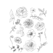 Picture of Stampers Anonymous Tim Holtz Cling Σφραγίδες 17,8 x 21,6 cm - Floral Elements, 18 τεμ.