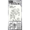 Picture of Stampers Anonymous Tim Holtz Mini Layered Στένσιλ Σετ – Thorned, Markings & Crest Set 53, 3 τεμ.