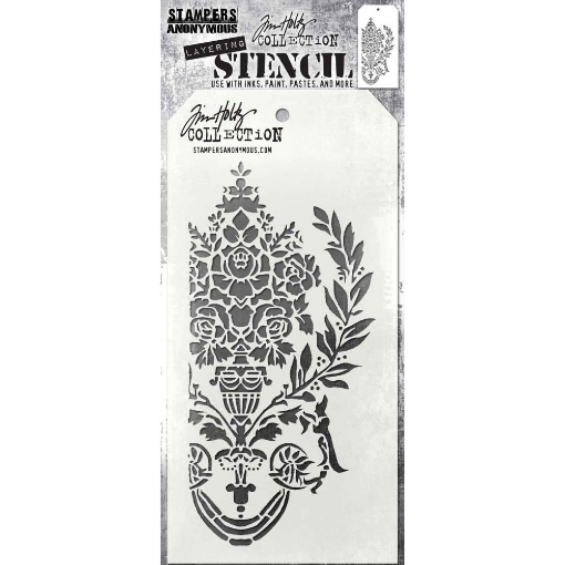 Picture of Stampers Anonymous Tim Holtz Layering Stencil 4"x8.5" | Στένσιλ – Crest 