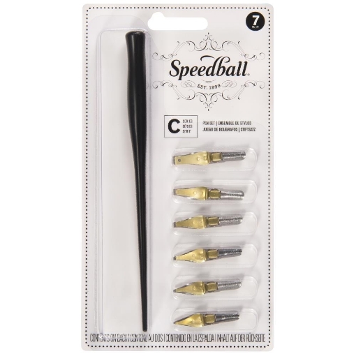 Picture of Speedball Lettering Set – Series C | Σετ Καλλιγραφίας με Κονδυλοφόρο & 6 Πένες, 7 τεμ.