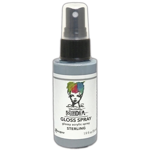Picture of Dina Wakley Media Gloss Sprays | Ακρυλικό Χρώμα σε Σπρέι με Gloss Φινίρισμα, Sterling