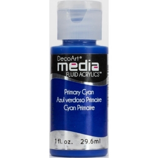 Picture of DecoArt Media Fluid Acrylics Ακρυλικό Χρώμα 29ml - Primary Cyan
