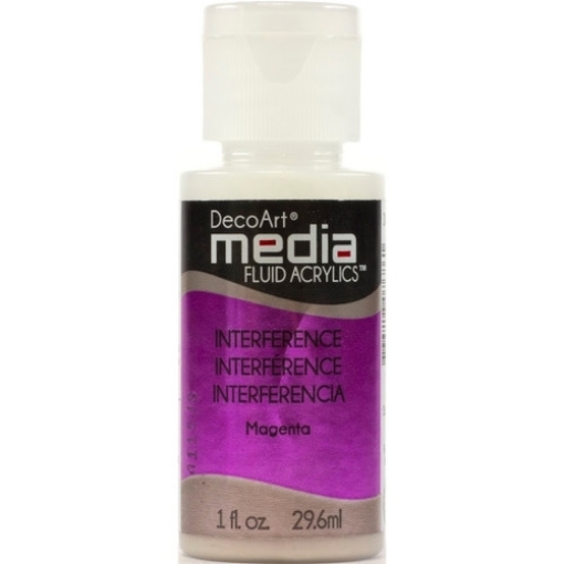 Picture of DecoArt Media Fluid Acrylics Ακρυλικό Χρώμα 29ml - Interference Magenta