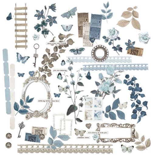 Picture of 49 & Market Laser Cut Διακοσμητικά Εφέμερα  - Vintage Artistry, Serenity, 60 Τεμ.