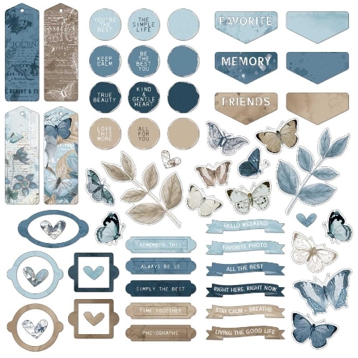 Picture of 49 & Market Διασκομητικά Chipboard - Vintage Artistry Serenity, 64τεμ.