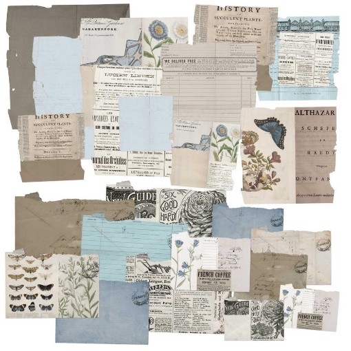 Picture of 49 & Market Διακοσμητικά Εφέμερα Die Cuts - Vintage Artistry Serenity Remnants,  24 Τεμ.