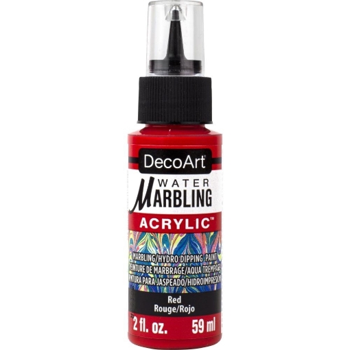 Picture of DecoArt Water Marbling Paint – Χρώμα Μαρμαρογραφίας, Red 59ml