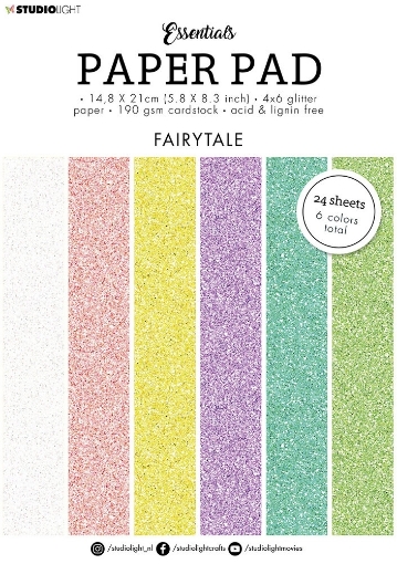 Picture of Studio Light Μονόχρωμο Glitter Cardstock - Essentials, Fairytale, 24τεμ.