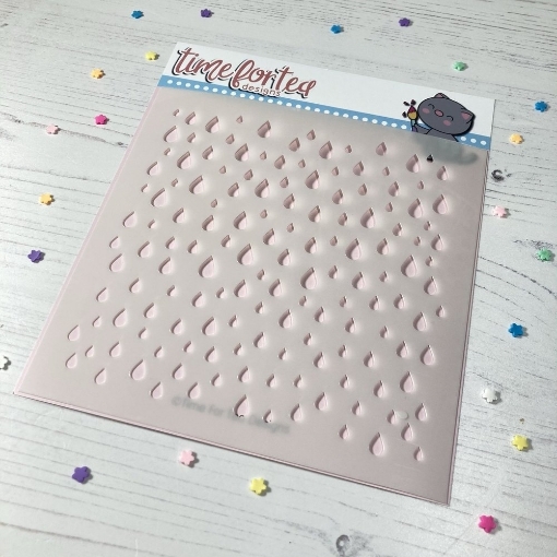 Picture of Time For Tea Designs Στένσιλ  6"x6"- Scattered Raindrops