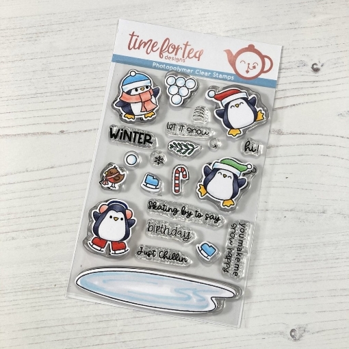 Picture of Time For Tea Designs Διάφανες Σφραγίδες - Skating By Penguins, 22τεμ. 