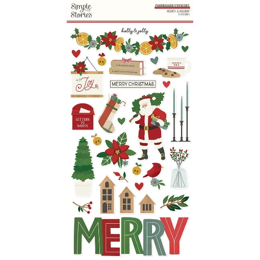 Picture of Simple Stories Αυτοκόλλητα Chipboard 6" X 12" - Hearth & Holiday, 30τεμ.