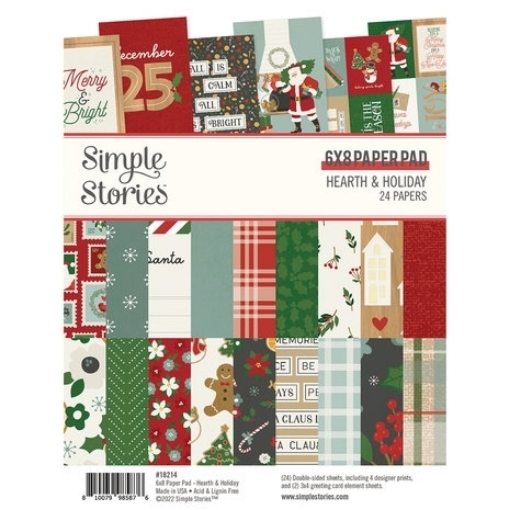 Picture of Simple Stories Μπλοκ Scrapbooking Διπλής Όψης 6"x8" – Hearth & Holiday, 24τεμ.