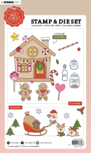 Picture of Studio Light Sweet Stories Σετ Σφραγίδες και Μήτρες Κοπής- Νr. 50, Gingerbread, 31 τεμ.