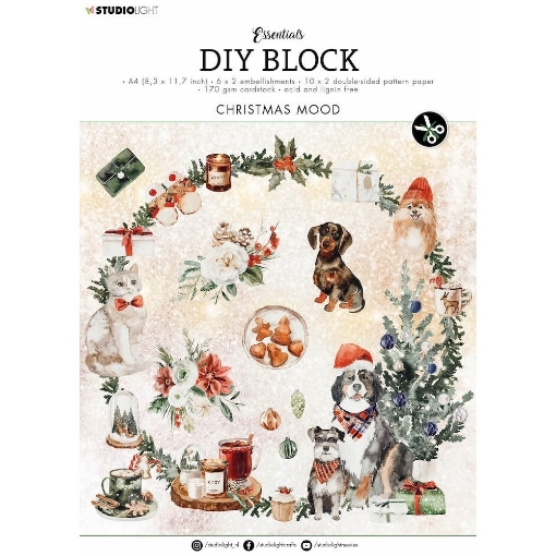 Picture of Studio Light Essentials Α4 DIY Μπλοκ Scrapbooking Διπλής Όψης - Christmas Mood, 32τεμ.