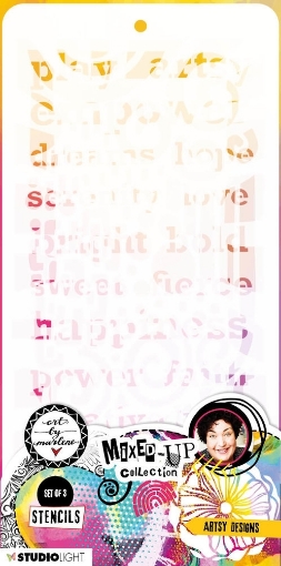 Picture of Art By Marlene Σετ με Στένσιλ - Mixed-Up Collection, Artsy Designs, 3τεμ.