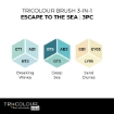 Picture of Spectrum Noir TriColour Brush Markers Μαρκαδόροι Οινοπνεύματος 3 σε 1 - Escape to the Sea, 3τεμ. (9 Χρώματα)