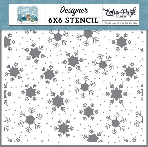 Picture of Echo Park Στένσιλ 6"X6" - Snowed In, Catch Snowflakes