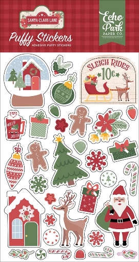 Picture of Echo Park Puffy Stickers | Puffy Αυτοκόλλητα - Santa Clause Lane