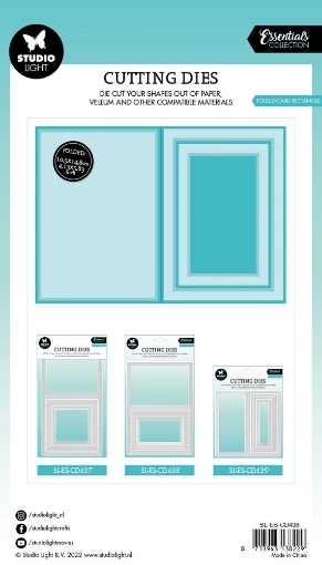 Picture of Studio Light Essentials Μήτρες Κοπής για Folded Κάρτες σε Ορθογώνιο Σχήμα - Nr. 438 Folded Card Rectangle, 11pcs