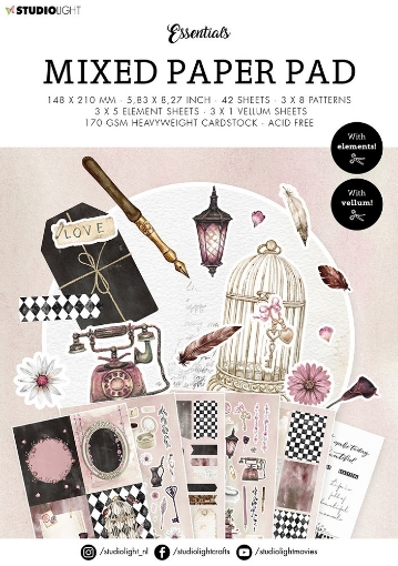 Picture of Studio Light Essentials Mixed Μπλοκ Χαρτιών Scrapbooking 6'' x 8'' – Love