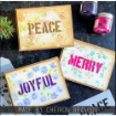 Picture of Tim Holtz Layered Στένσιλ 4"x8.5" – Hollyberry Christmas Background 