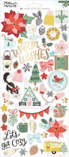 Picture of Crate Paper Cardstock Αυτοκόλλητα 6'' x 12'' - Mittens & Mistletoe, 99τεμ.