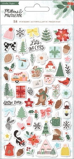 Picture of Crate Paper Puffy Αυτοκόλλητα - Mittens & Mistletoe, 58τεμ.