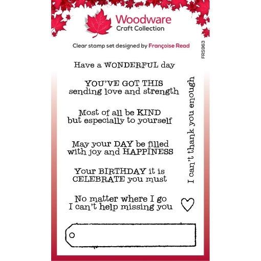 Picture of Creative Expressions Woodware Craft Διάφανες Σφραγίδες 4"X6" - Singles Long Tag Wishes
