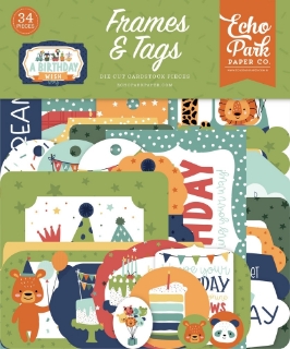Picture of Echo Park Διακοσμητικά Εφήμερα Frames & Tags |  A Birthday Wish, Boy, 34τεμ.