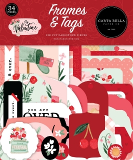Picture of Carta Bella Διακοσμητικά Εφέμερα - My Valentine, Frames & Tags, 34τεμ.