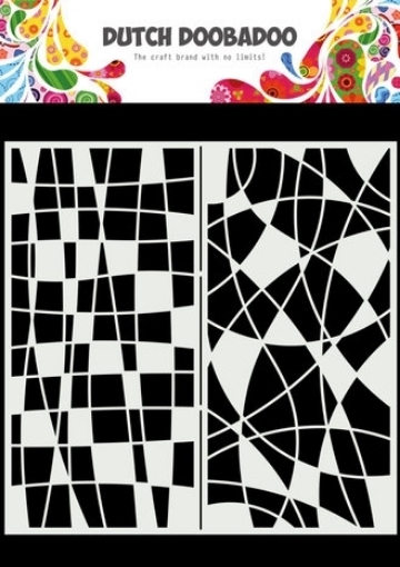 Picture of Dutch Doobadoo Mask Art Slimline Στένσιλ - Mosaic Line, 2τεμ.