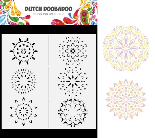Picture of Dutch Doobadoo Mask Art Slimline Στένσιλ - Mandalas, 2τεμ.