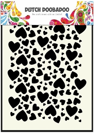 Picture of Dutch Doobadoo Mask Art Στένσιλ A5 - Hearts