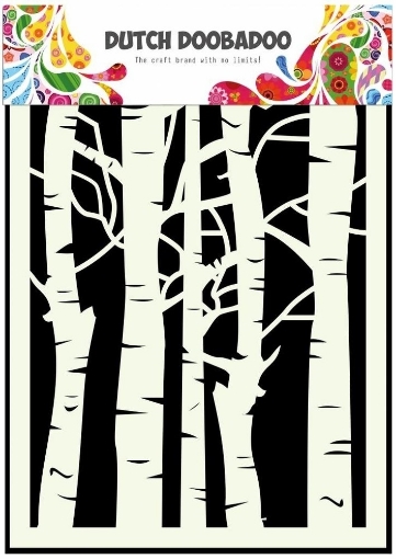 Picture of Dutch Doobadoo Mask Art Στένσιλ A5 - Birch Trees 