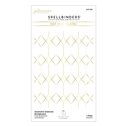 Picture of Spellbinders Glimmer Hot Foil Plate - Μήτρα Χρυσοτυπίας - Geometric Diamond Background