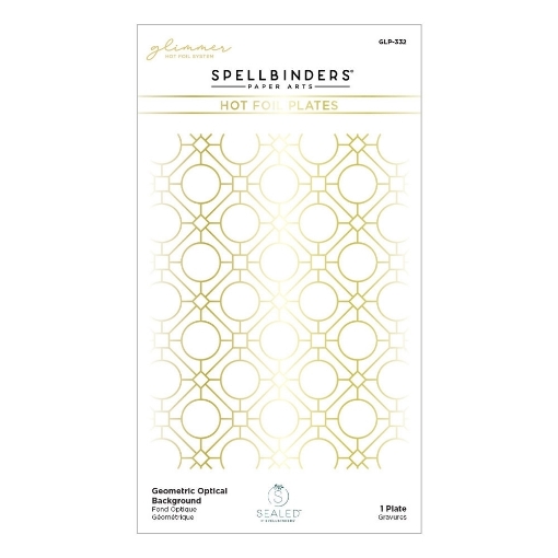 Picture of Spellbinders Glimmer Hot Foil Plate - Μήτρα Χρυσοτυπίας - Geometric Optical Background