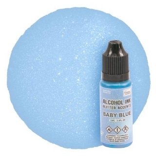 Picture of Couture Creations Glitter Accents Alcohol Ink | Μελάνι Οινοπνεύματος με Glitter 12ml - Baby Blue