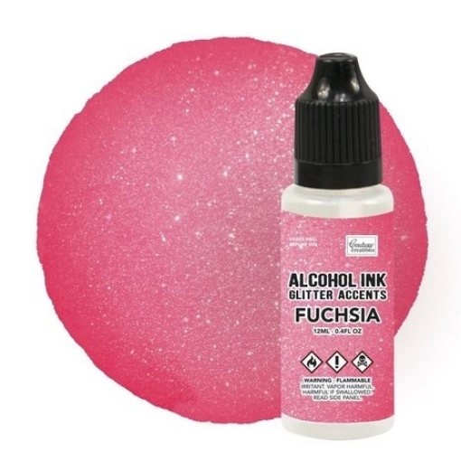 Picture of Couture Creations Glitter Accents Alcohol Ink | Μελάνι Οινοπνεύματος με Glitter 12ml - Fuchsia