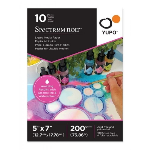 Picture of Spectrum Noir Liquid Media Paper Φύλλα Yupo για Μελάνι Οινοπνεύματος 5''x7'' , 10τεμ.