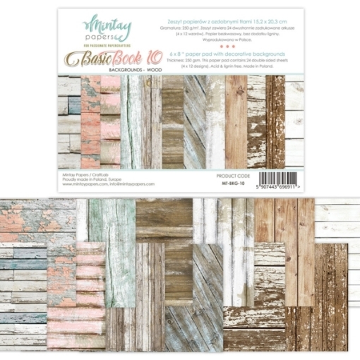 Picture of Mintay Papers Basic Book 10 6'' x 8'' - Backgrounds, Wood