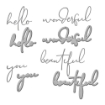 Picture of Spellbinders Etched Dies Μήτρες Κοπής - Wonderful Script Sentiments, 6τεμ.