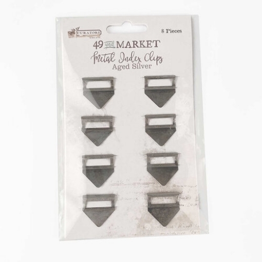 Picture of 49 And Market Curators Essential Metal Index Clips - Aged Silver, 8pcs