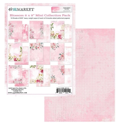 Picture of 49 And Market Μίνι Συλλογή Χαρτιών Scrapbooking 6" x 8" - Color Swatch: Blossom