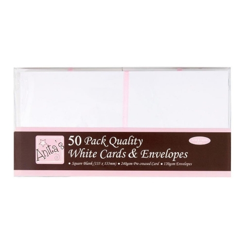 Picture of Docrafts Anita's Κάρτες & Φάκελοι Τετράγωνες  - White Σετ 100τμχ