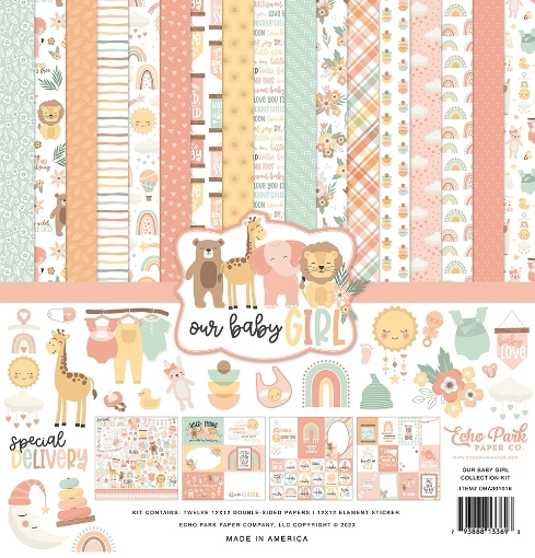 Picture of Echo Park Συλλογή Χαρτιών Scrapbooking  Διπλής Όψης 12"X12" - Our Baby Girl
